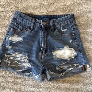Shein Distressed Denim Women’s Shorts Size Eur 26 (Small)
